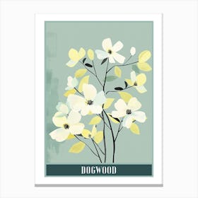 Dogwood Tree Flat Illustration 2 Poster Canvas Print