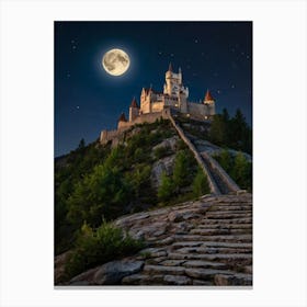 Castle At Night 2 Canvas Print