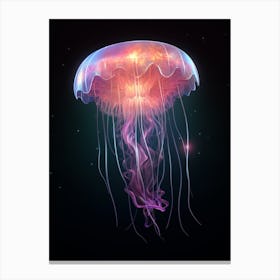 Comb Jellyfish Swimming 8 Canvas Print