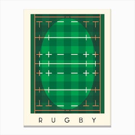Rugby Minimalist Illustration Canvas Print