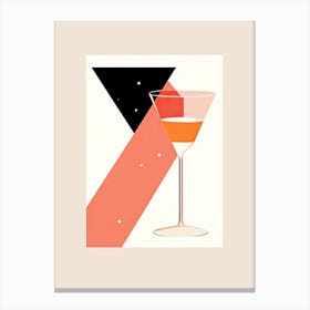 Mid Century Modern Bellini Floral Infusion Cocktail 3 Canvas Print