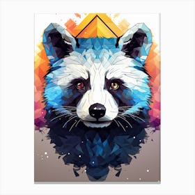 Panda Art In Geometric Abstraction Style 4 Canvas Print