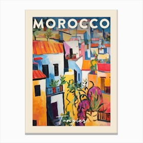 Tangier Morocco 5 Fauvist Painting Travel Poster Canvas Print