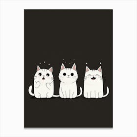 Kawaii Cats 1 Canvas Print