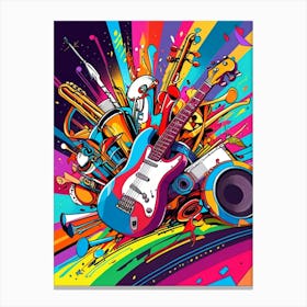 Colorful Music Background 6 Canvas Print