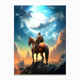 Man On A Horse Canvas Print