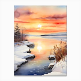 Winter Sunset Canvas Print