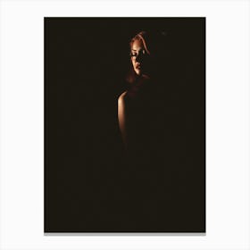 Woman In The Dark Canvas Print