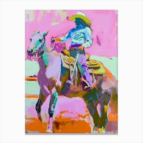 Pink And Orange Cowboy 6 Canvas Print