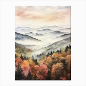 Autumn Forest Landscape The Vosges Mountains France Canvas Print