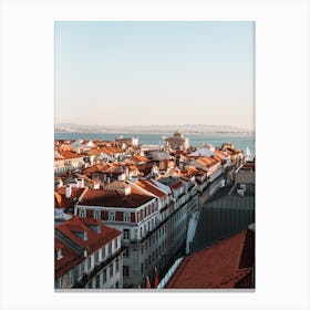 Lisbon Rooftop | Street Photography poster Portugal Canvas Print
