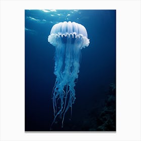 Lions Mane Jellyfish Ocean Realistic 4 Canvas Print