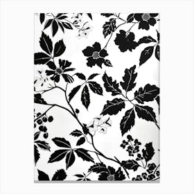 Great Japan Hokusai Monochrome Flowers 134 Canvas Print