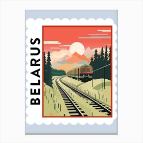 Belarus Travel Stamp Poster Canvas Print