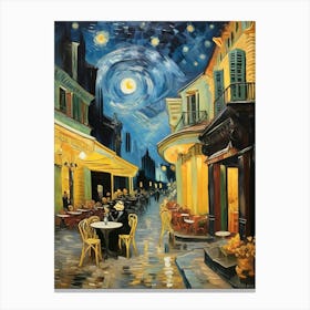 Cafe Terrace At Night Van Gogh Art Print 1 Canvas Print