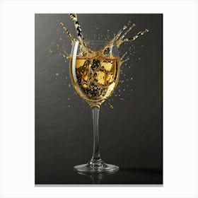 Splash Of Wine In A Glass 1 Canvas Print