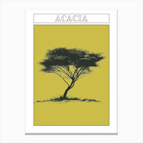 Acacia Tree Minimalistic Drawing 3 Poster Canvas Print