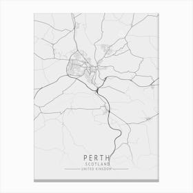 Perth Scotland Map Canvas Print