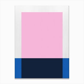 Pink and blue geometry 5 Canvas Print