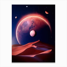 Planet Mars Desert Dune Canvas Print