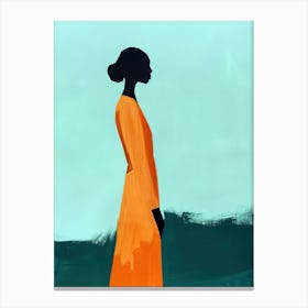 Silhouette Of A Woman 1 Canvas Print