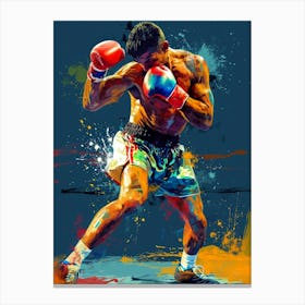 Boxer In Action 1 sport Canvas Print