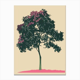 Lime Tree Colourful Illustration 1 Canvas Print