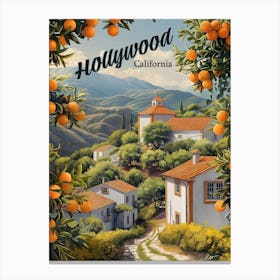 Old Hollywood California: Orange Groves Await Poster Canvas Print