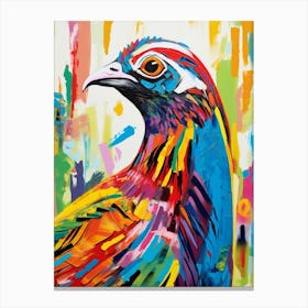 Colourful Bird Painting Pheasant 6 Canvas Print