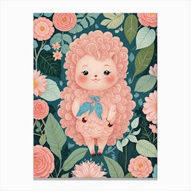 Pink Kawaii Lamb Canvas Print