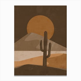 Cactus In The Desert 36 Canvas Print