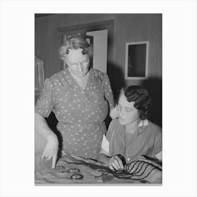 In The Sewing Class At The Fsa (Farm Security Administration) Labor Camp, Caldwell, Idaho, This Is A Wpa (Work Canvas Print