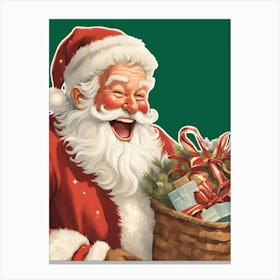 Vintage Santa Claus / Classic Christmas Santa Canvas Print