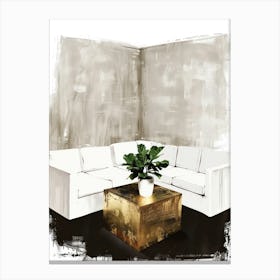 Modern Living Room 1 Canvas Print