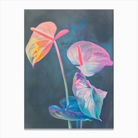 Iridescent Flower Flamingo Flower 2 Canvas Print