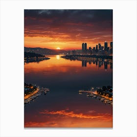 Night cityscape 1 Canvas Print