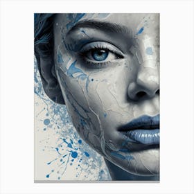 Blue Face Canvas Print