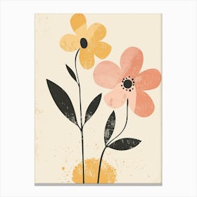 Accra Flower Market Boho Minimalist Style 1 Canvas Print