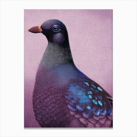 Pigeon Pointillism Bird Canvas Print
