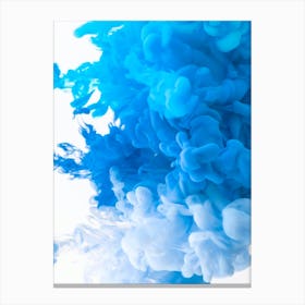 Blue Ink In The Air Canvas Print