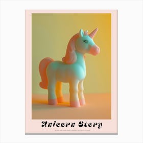 Pastel Toy Unicorn Photography 3 Poster Lienzo