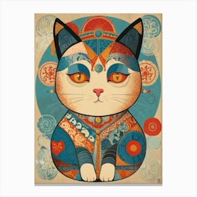 Mexican style lucky cat Canvas Print