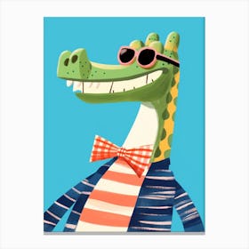 Little Alligator 1 Wearing Sunglasses Canvas Print