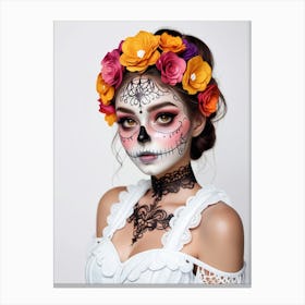 Day Of The Dead Woman Canvas Print