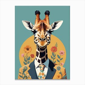 Giraffe In A Suit (17) Canvas Print