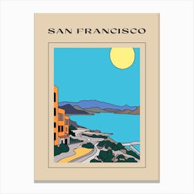 Minimal Design Style Of San Francisco, Usa 4 Poster Canvas Print