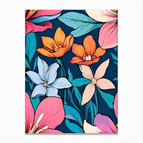 Seamless Floral Pattern 32 Canvas Print