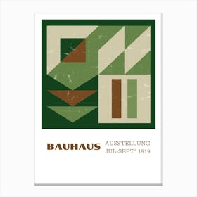 Bauhaus Green Exhibition 18 Canvas Print