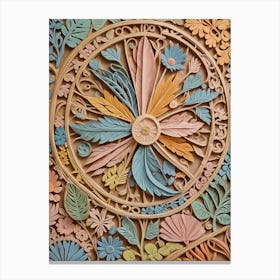 Wood Cut Art Canvas Print