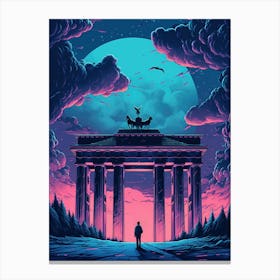 Brandenburg Gate Berlin Germany Painting Canvas Print